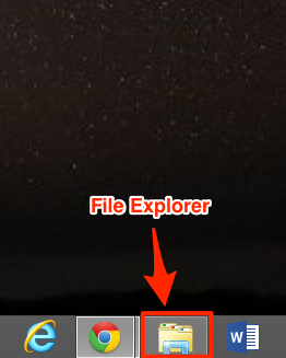 File Explorer menu in Windows 8