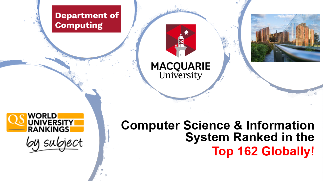 Macquarie Univerity's Computer Science ranked in Top 162 Globally